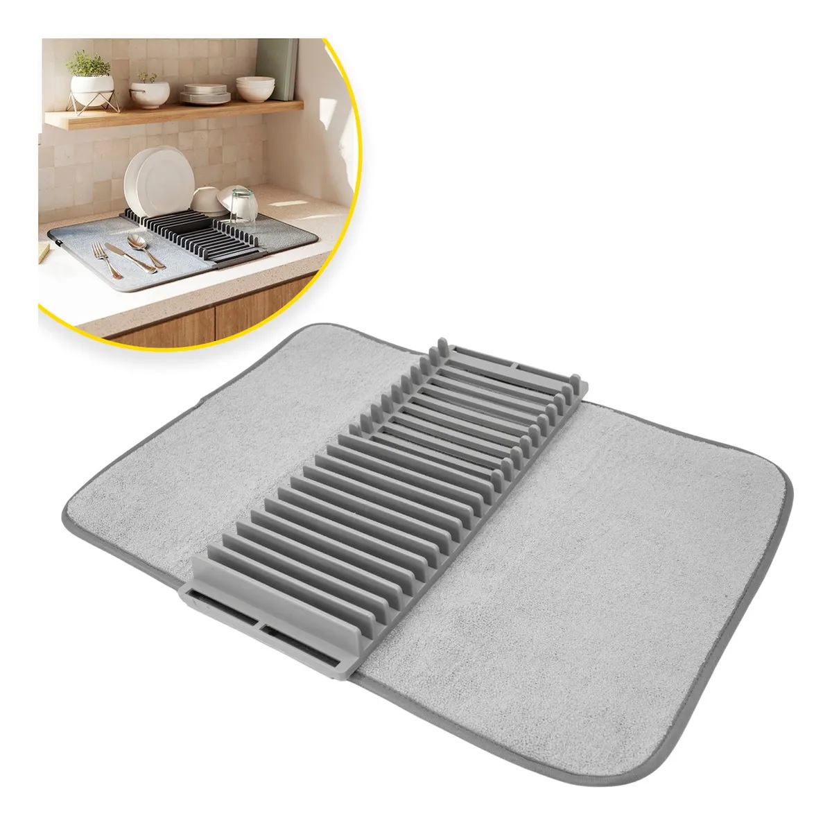 Escurridor De Platos Con Tapete Absorben